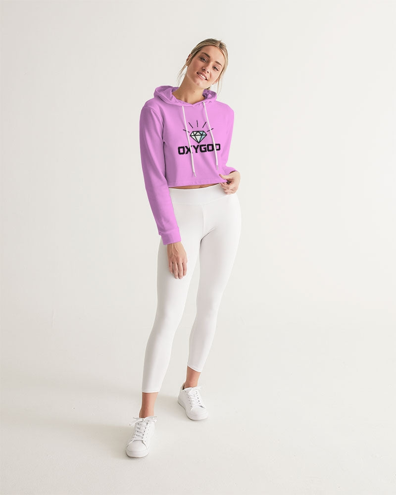 OXYGOD ONGOD WMNS CRP HOODIE - PINK WOMEN'S CROPPED HOODIE