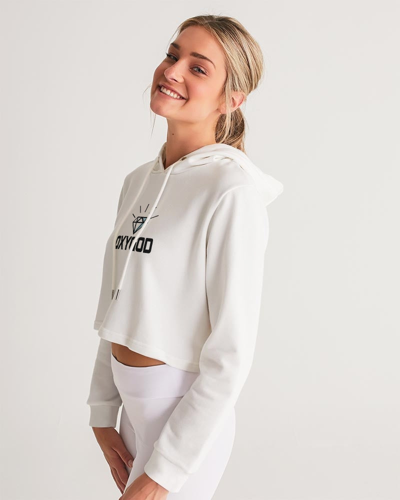 OXYGOD - OG WHTE WMS CRP HOODIE WOMEN'S CROPPED HOODIE